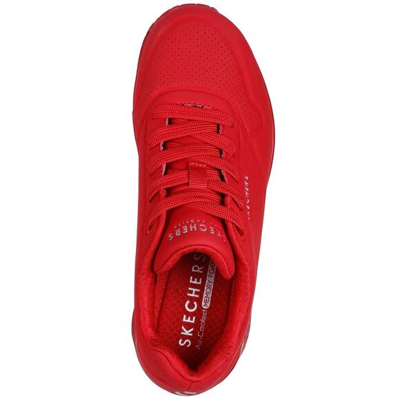 SKECHERS Uno Stand on Air Sneakers in Red, Size 11 Wide New in Box with Callout - Picture 3 of 12